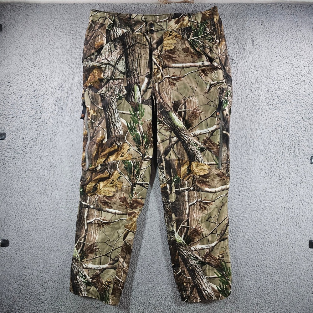 Game Winner Mens Realtree AP Camo Waterproof Hunting Pants‎ Medium 36x30 Green